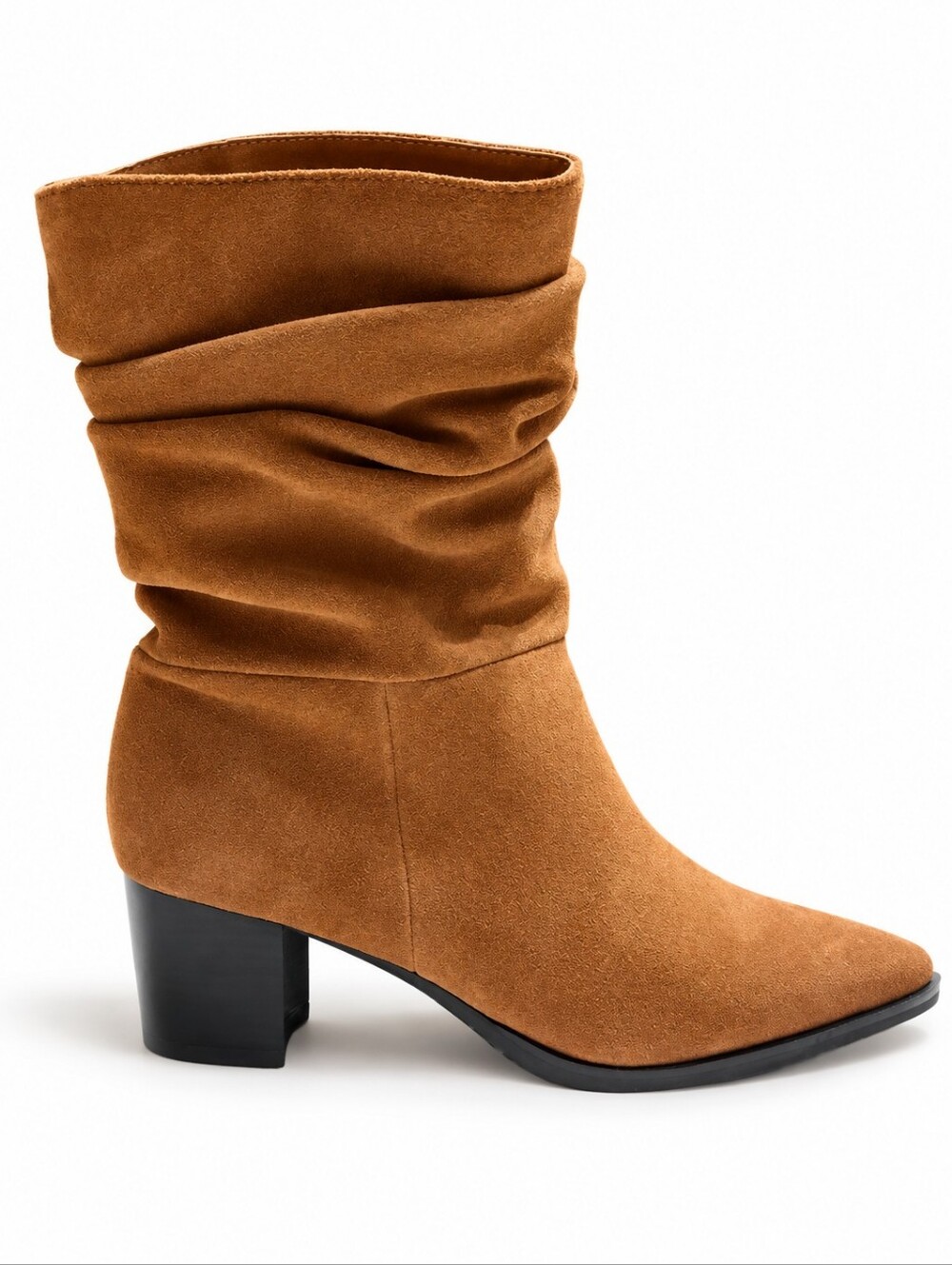 BLONDO Chestnut Waterproof Suede Tallah Slouch Boots